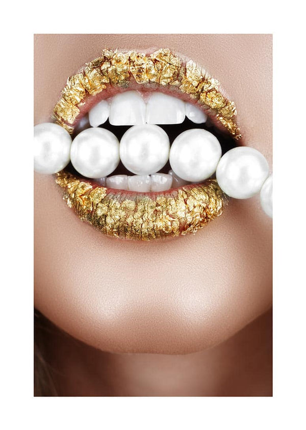Goldene Lippen Poster