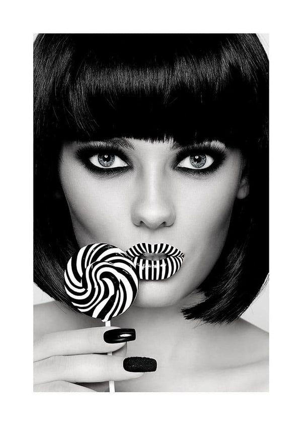 Passendes Lippen- und Lutscher-Poster