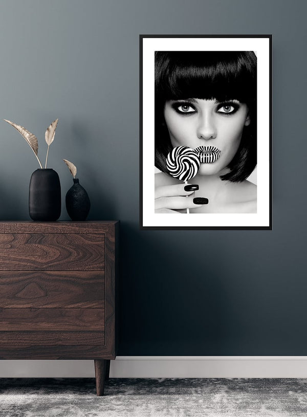 Passendes Lippen- und Lutscher-Poster