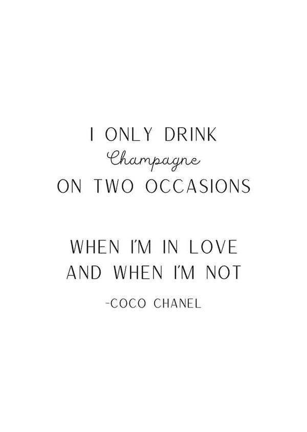 I drink champagne poster