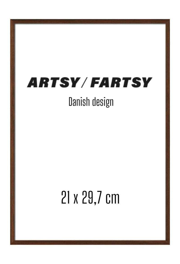 Massiver Holzrahmen Dunkelbraun 21x30 cm