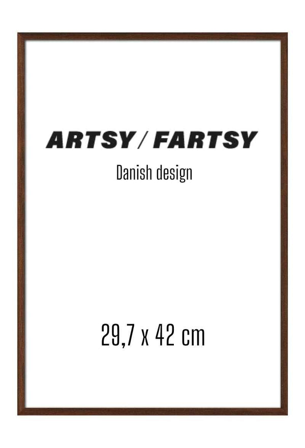 Massiver Holzrahmen Dunkelbraun 30x42 cm