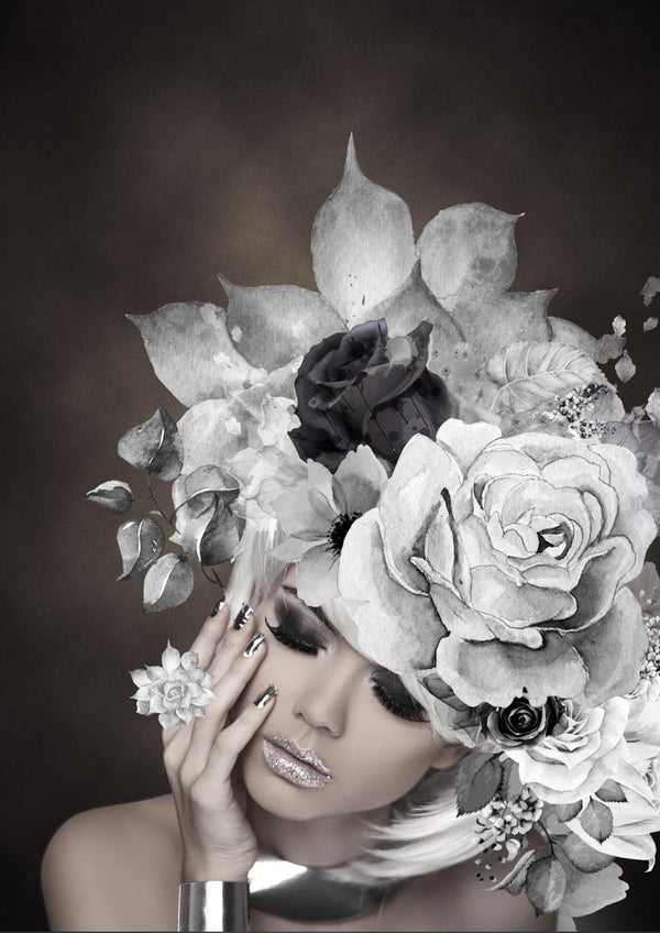 Silberne Blumen 1 Poster