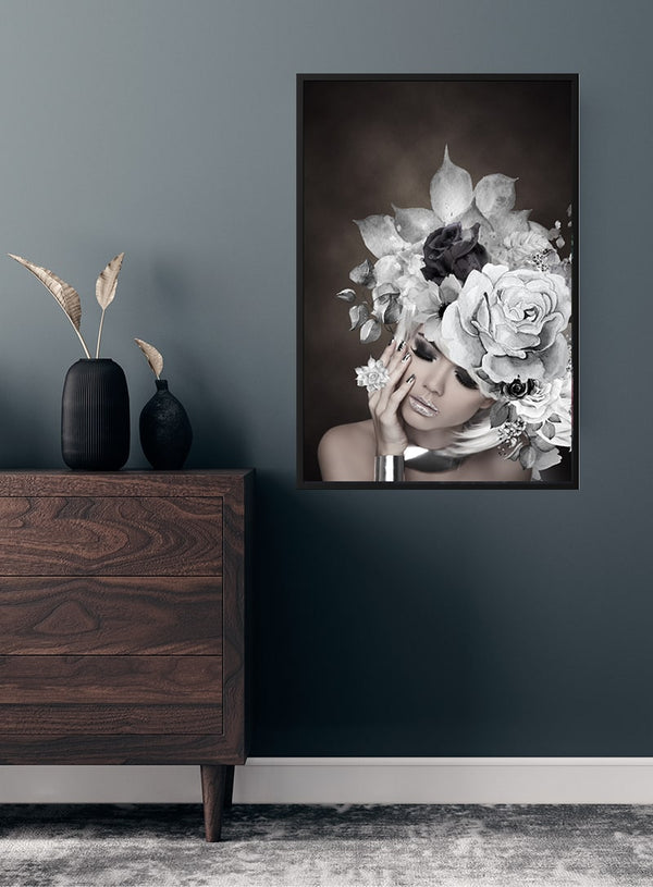 Silberne Blumen 1 Poster