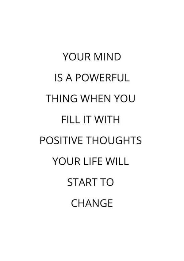 your mind is powerful poster