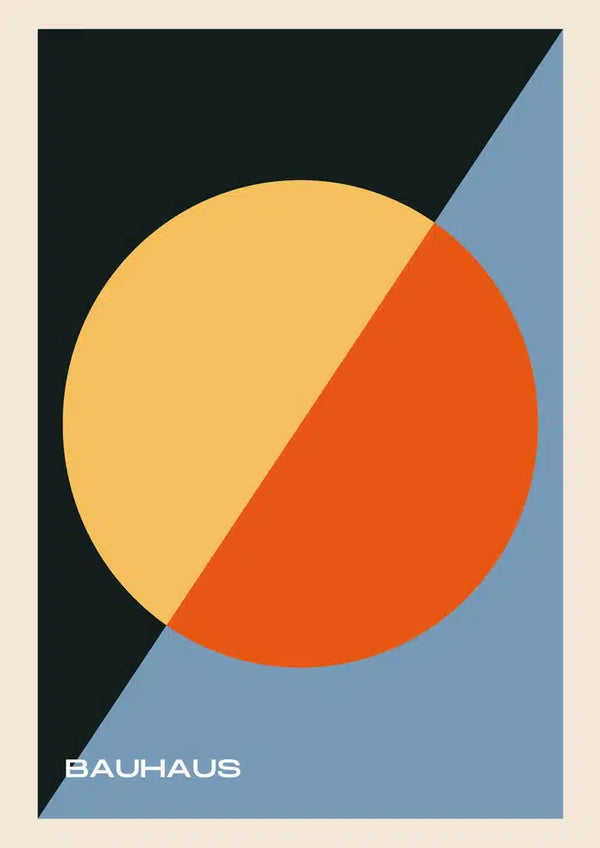 Bauhaus cirkel kunst poster