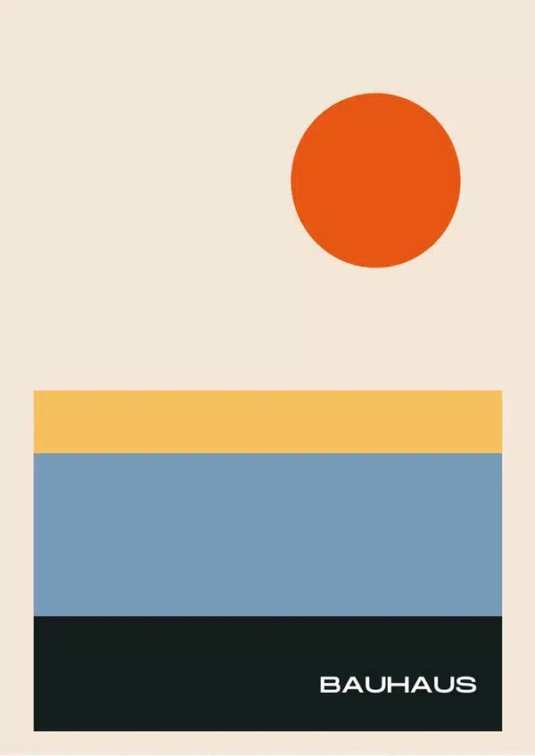 Bauhaus rektangel kunst poster