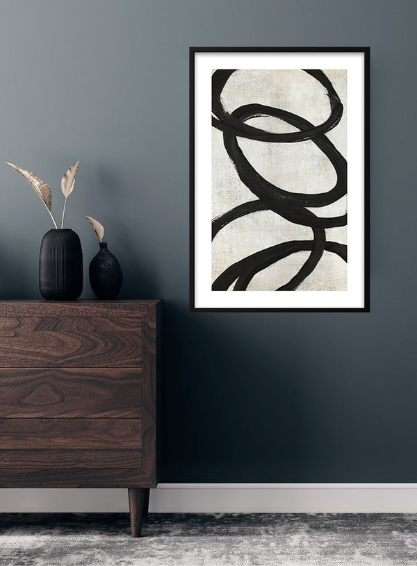 Schwarzer Kreis Kunstposter