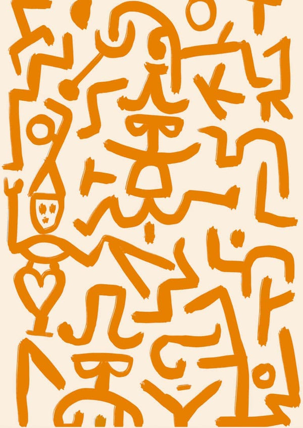 Paul Klee orange Kunstplakat für Stuen