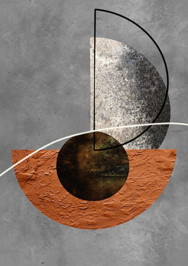 Minimalistisches Poster in Braun und Silber