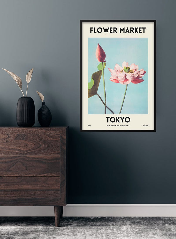 Blumenmarkt - Tokio-Plakat