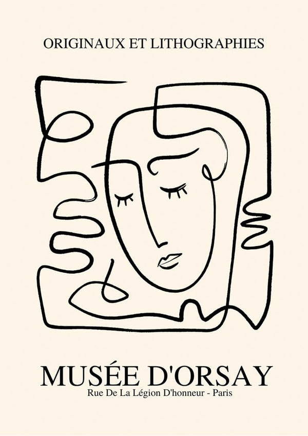 Von Picasso inspiriertes Face-Imaginaires-Poster