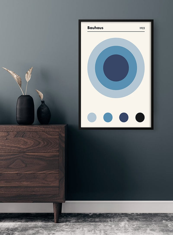 Bauhaus Blue 1923 poster