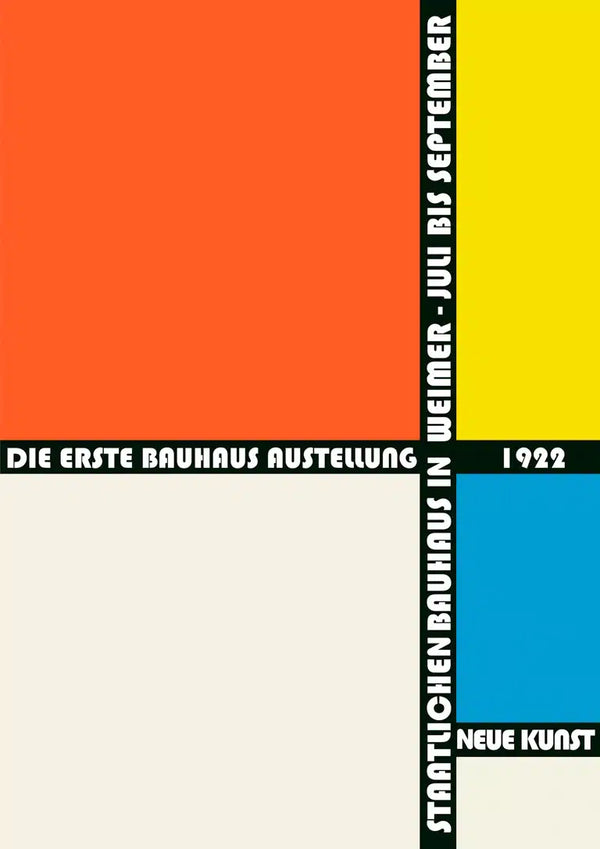 Plakat der Bauhaus-Ausstellung 1922