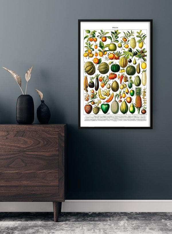 Vintage Fruit and Vegetable Poster