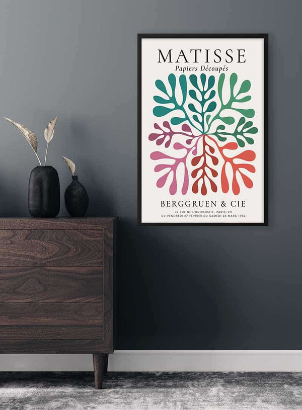 Von Matisse inspiriertes farbiges Korallenposter