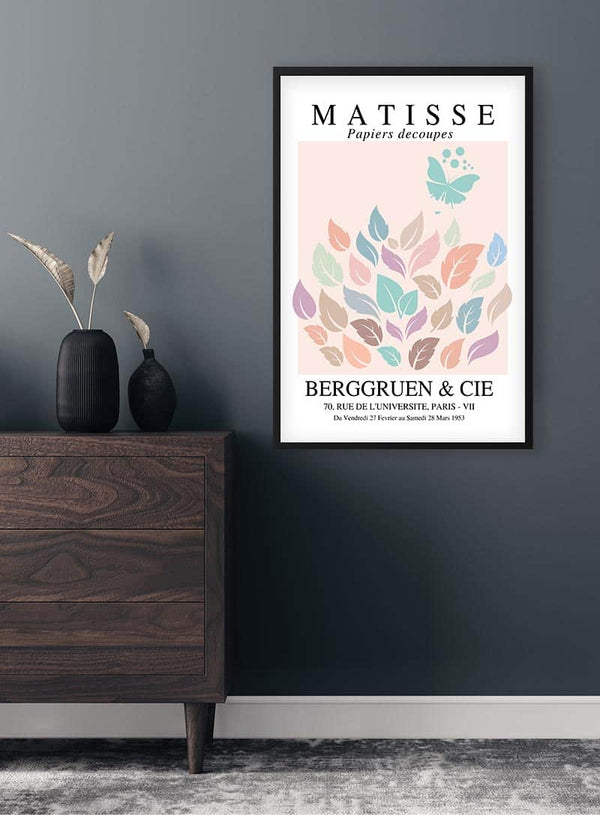 Von Matisse inspiriertes Pastell-Decoupé-Poster