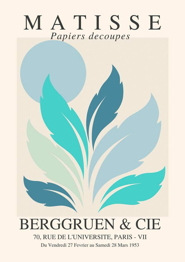 Matisse inspirierte blaue Sonne