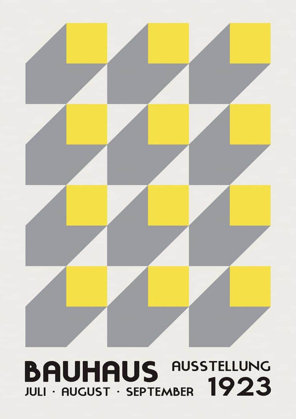 Bauhaus Ausstellung Gelb 1923 Poster