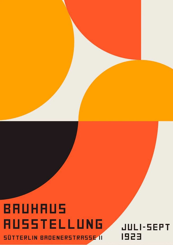 Bauhaus Orange Poster