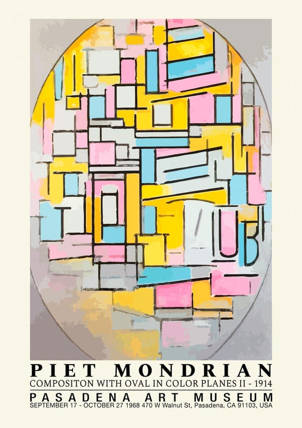 Poster Piet Mondrian – Ovale Komposition
