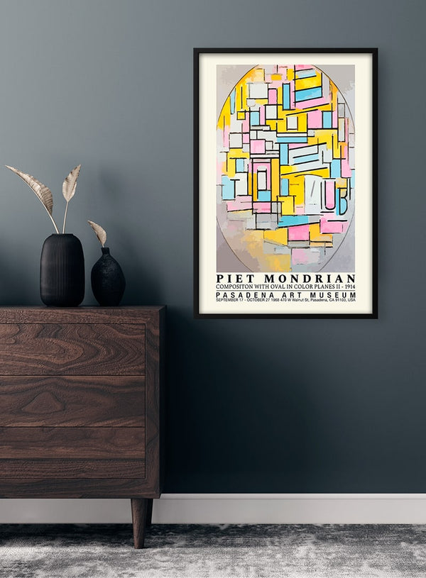 Poster Piet Mondrian – Ovale Komposition