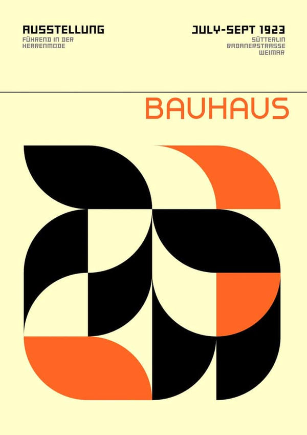 Bauhaus Orange Weimar Ausstellung Poster