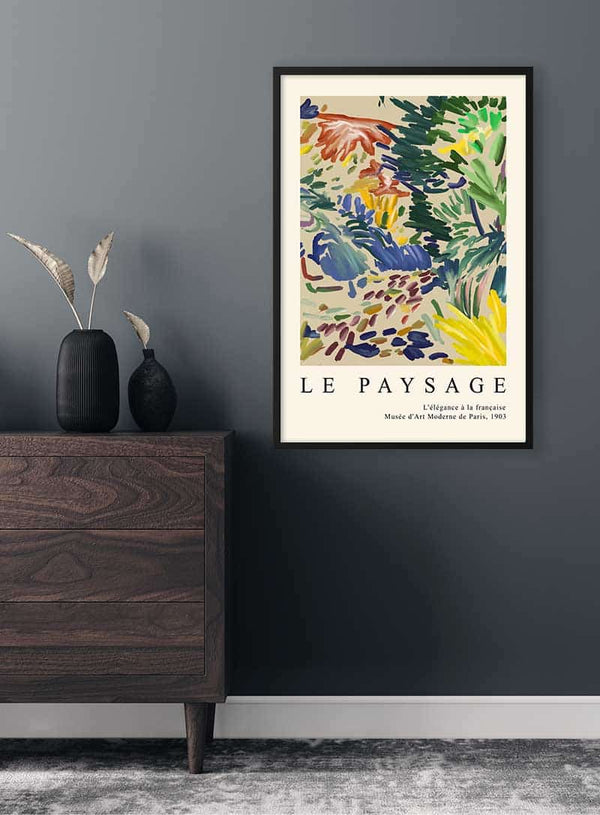 Von Matisse inspirierte Landschaft in Frankreich Poster