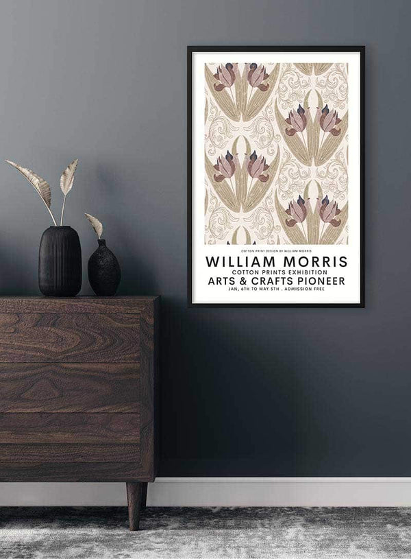 William Morris Red Tulips Poster