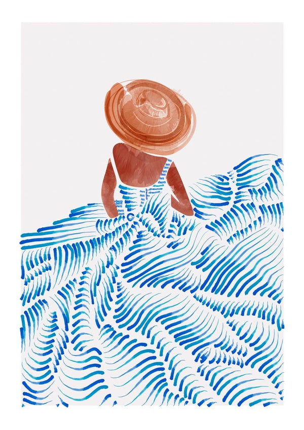 Poster Frau im Sommerkleid