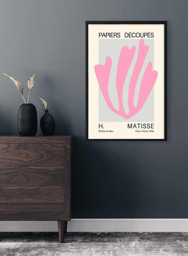 Von Matisse inspiriertes rosa Korallenposter