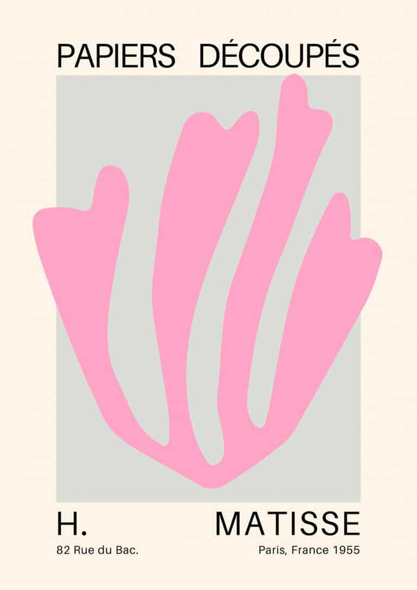 Von Matisse inspiriertes rosa Korallenposter