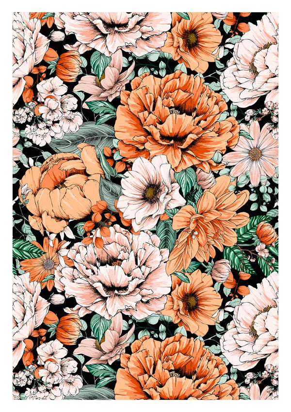 Orange Flowers No. 1 Poster