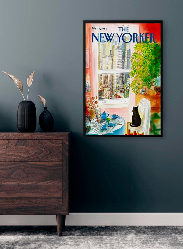 Cat in Window Poster