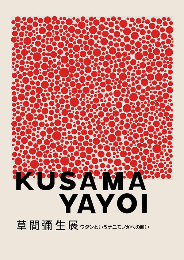 Yayoi Kusama - Rote Punkte Poster