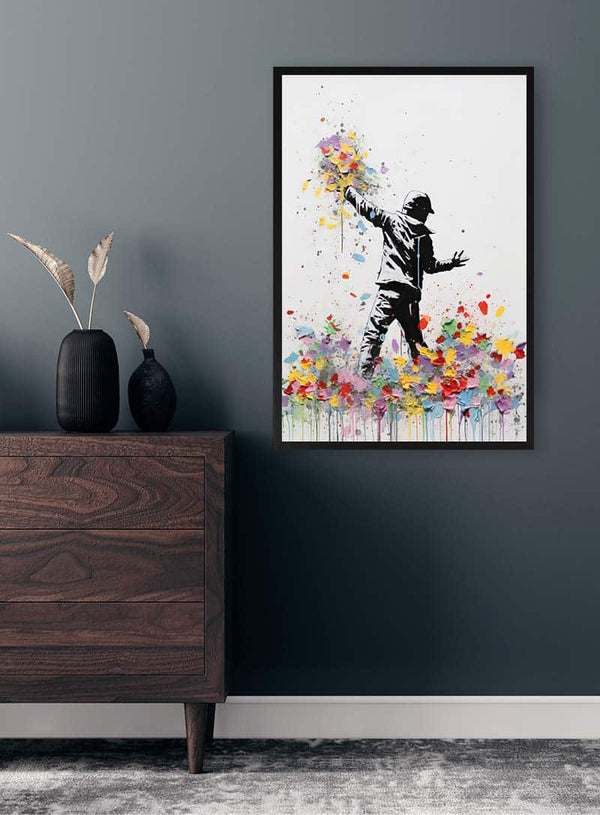 Flower Thrower - Banksy Inspired Poster