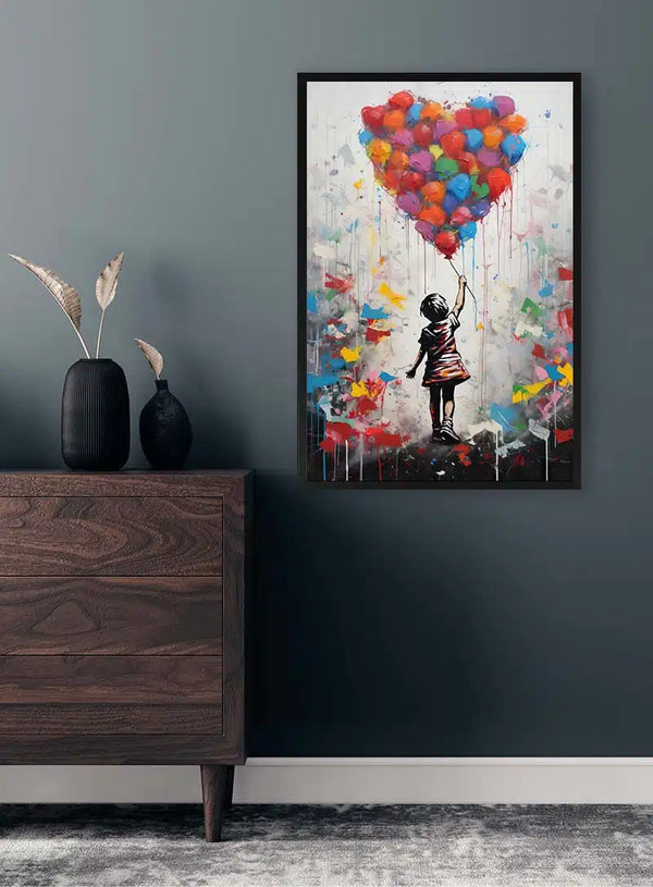 Girl With Balloon II- Banksy Inspired