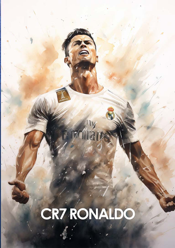 CR7 Ronaldo Football Poster