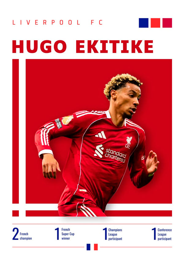 Hugo Ekitike - Liverpool Football Poster