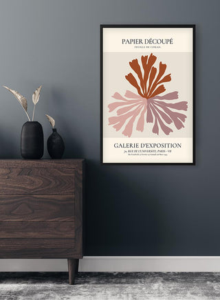 Von der französischen Kunst inspiriertes Papier-Decoupé-Poster