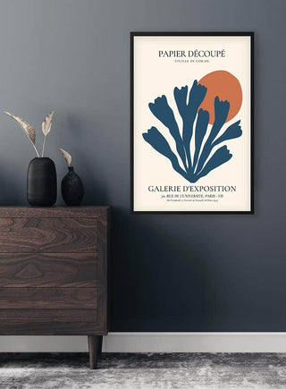 Blaues Korallen-Decoupe-Poster