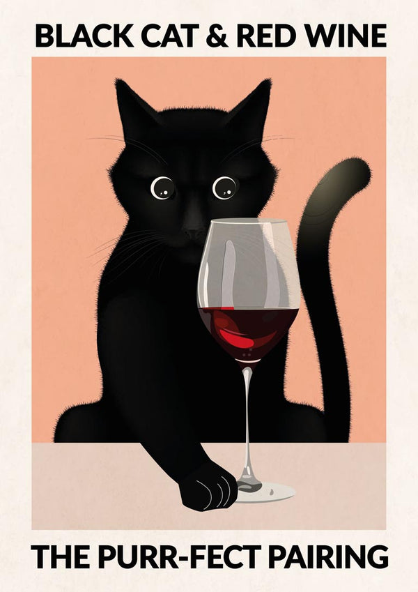 Cat a Wine Purr Fect - Wallchart
