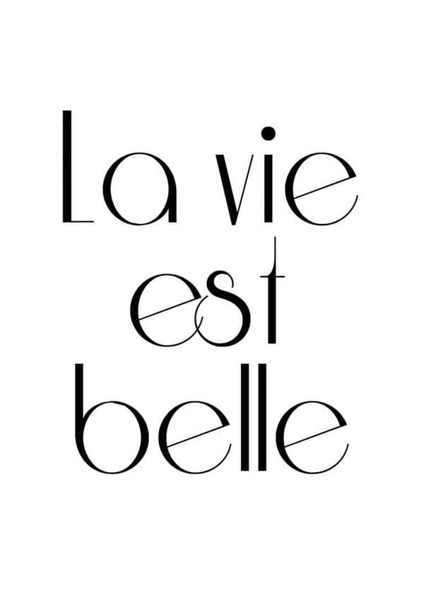 La Vie est Belle poster