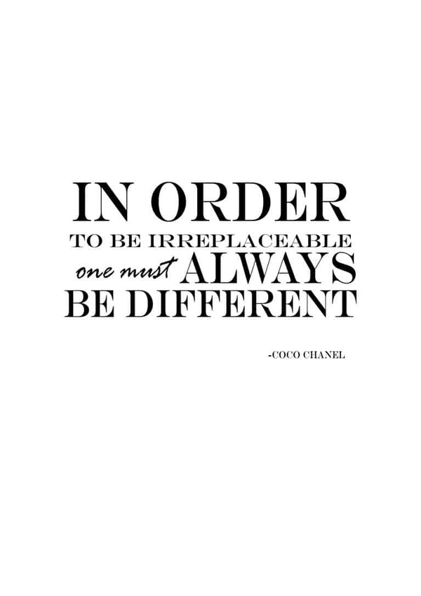 Be Different Citat Poster