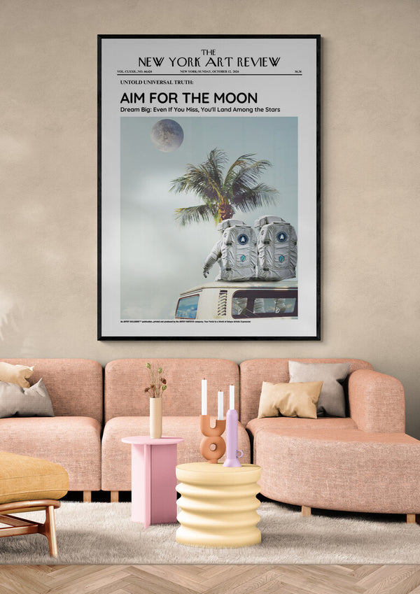The Moon - Art Review Poster
