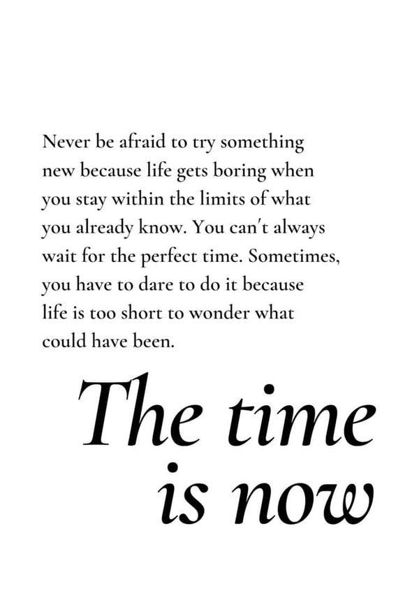 Die Zeit ist jetzt Poster