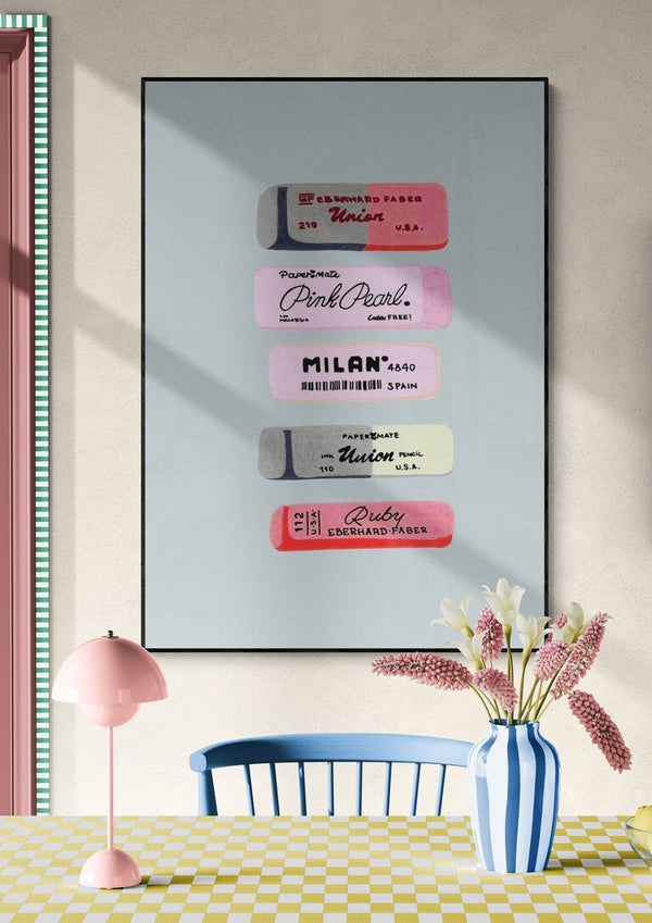 Erasers Art Print