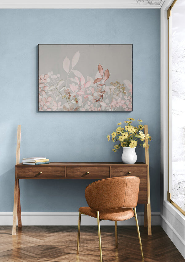 Watercolor Pastel Garden Pink