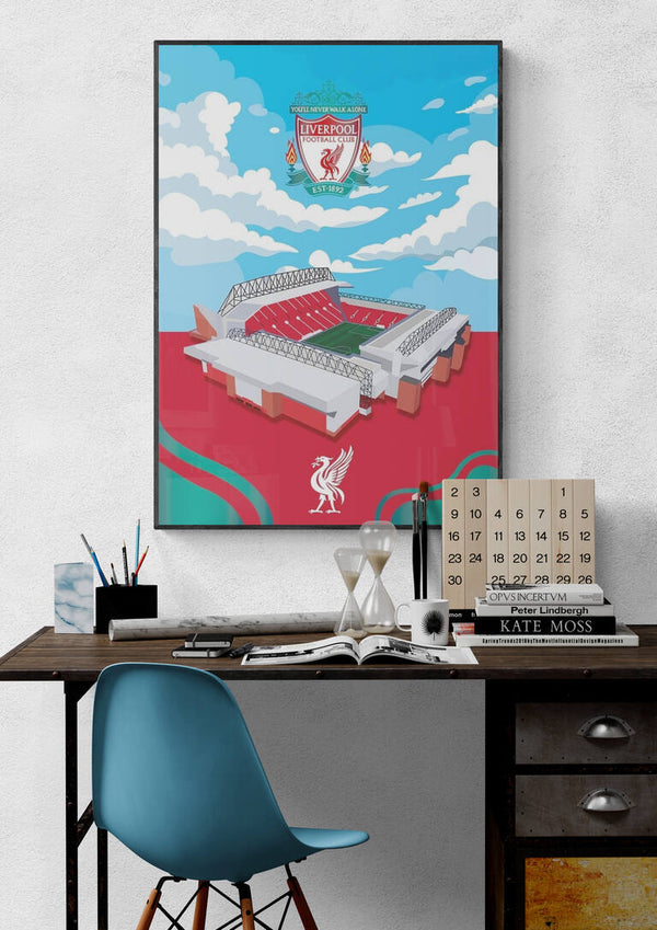 Anfield Liverpool Stadium Football Poster