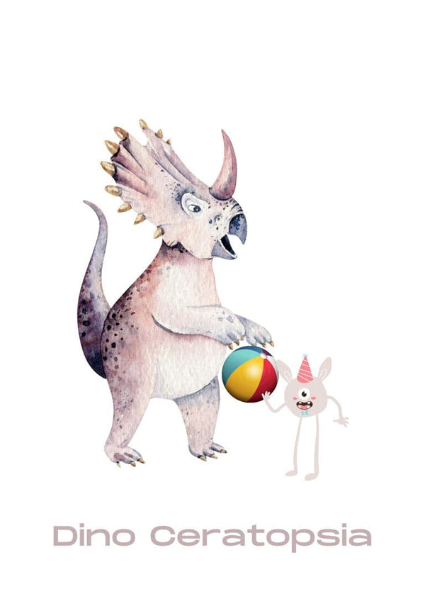 Cooles Dinosaurus-Poster für die Geburt